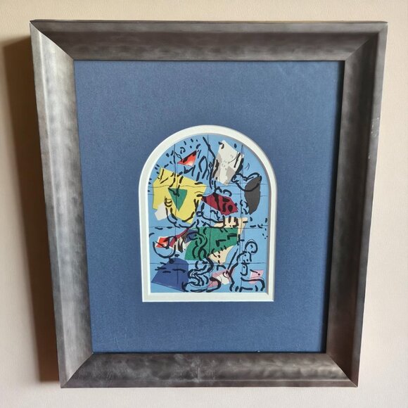 Chagall Other - Marc Chagall Lithograph - Tribe of Dan Stage 1 - 1962 - Custom Framed